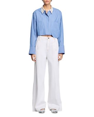 Striped Cropped Shirt