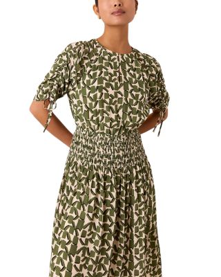 Petites Abstract Squares Midi Dress