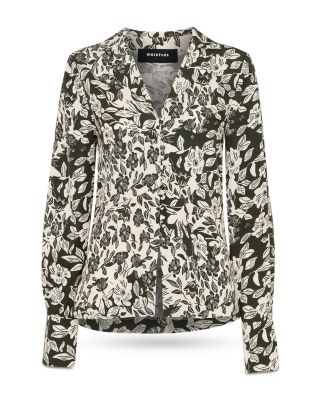 Cut Stems Button Down Blouse