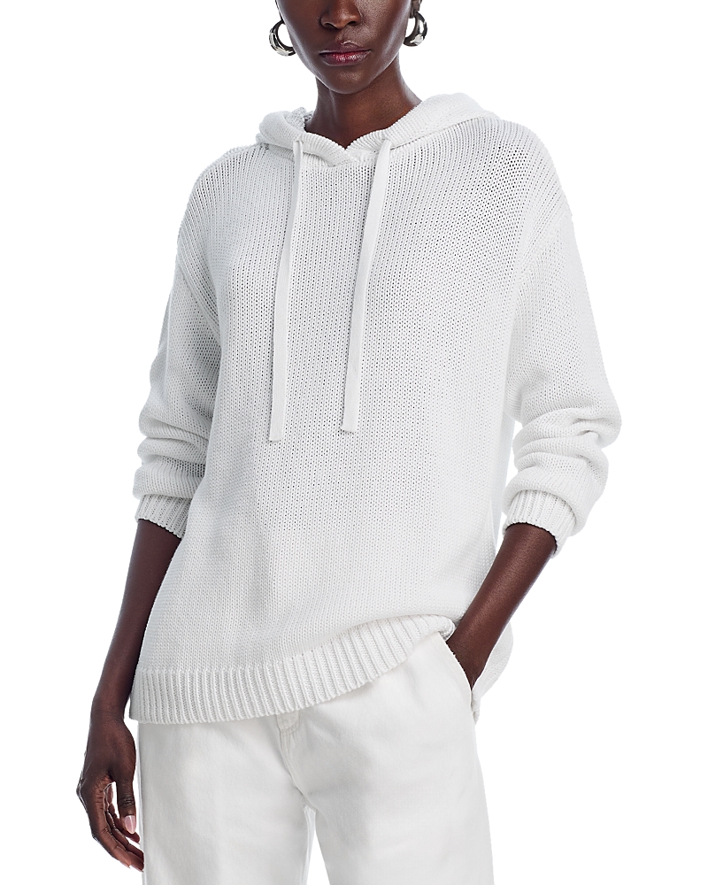 AQUA COTTON KNIT HOODIE - EXCLUSIVE