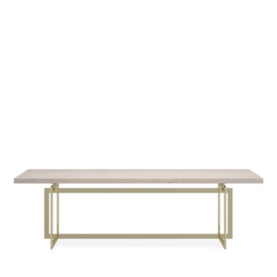 Wish You Were Dining Table - Creme Travertine/Gold