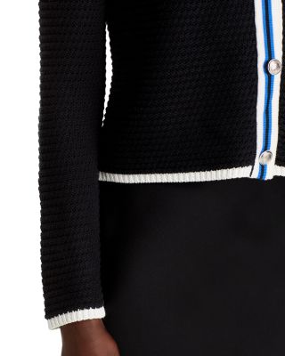 Long Sleeve Button Up Crewneck Cardigan