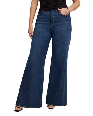 Good American - Good Waist Palazzo Jeans in Indigo