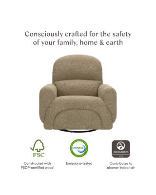 Rainbow Recliner and Swivel Glider in Teddy Loop