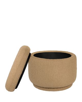 Enoki Boucl&eacute; Storage Ottoman