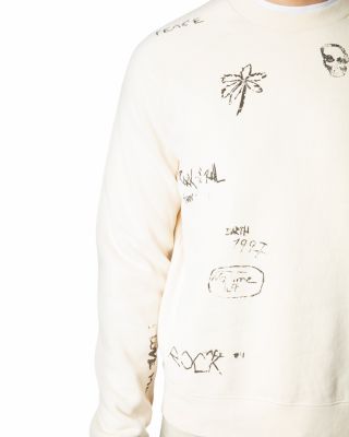 Uppy Graffiti Print Sweatshirt