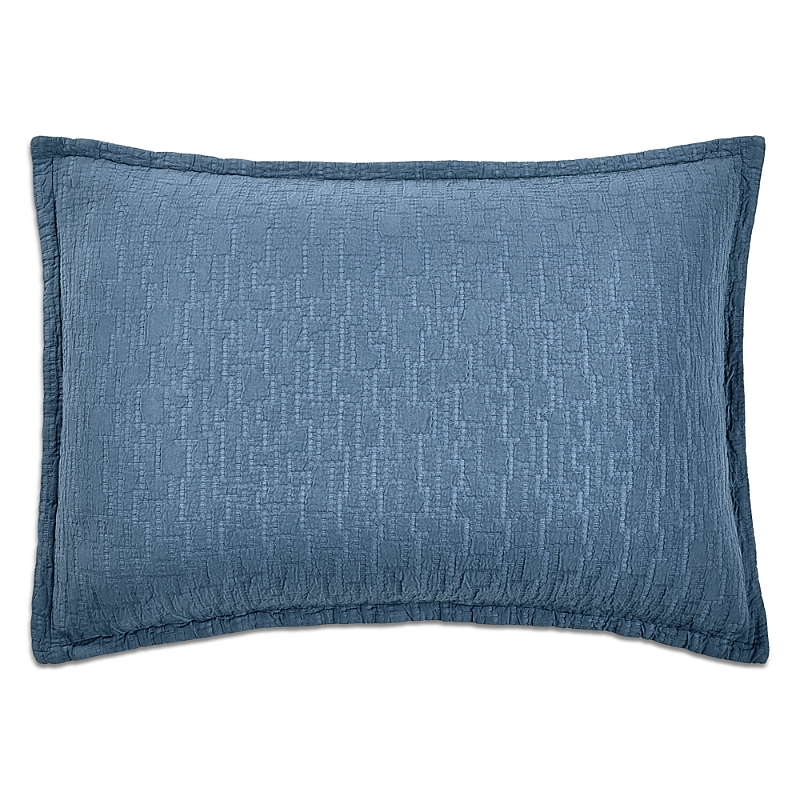 Hudson Park Collection Textured Italian Matelasse Standard Sham Set - Exclusive In Indigo