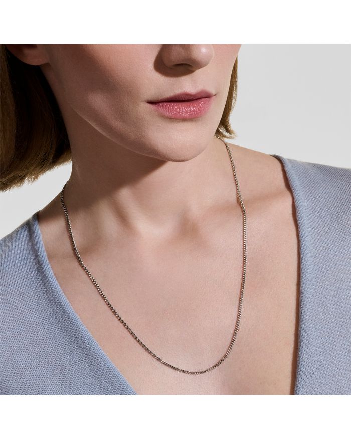 Sterling Silver Chain Curb Link Necklace