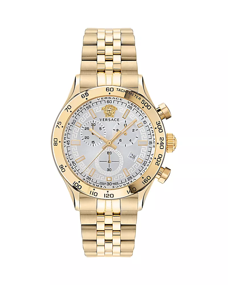 Versace Hellenyium Chronograph Bracelet Watch, 44mm