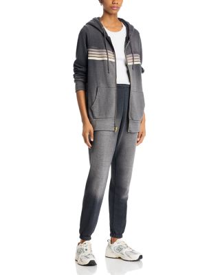 Rainbow-Stripe Sweatpants in Faded Smoke