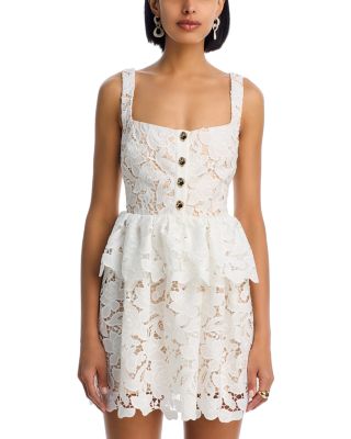 Lace Peplum Mini Dress