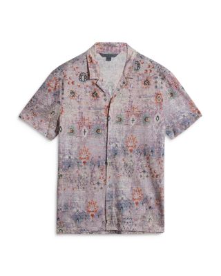 Espino Linen Printed Camp Shirt