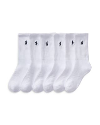 Boys' Performance Cushioned Crew Socks, Pack of 6 - Little Kid, Big Kid