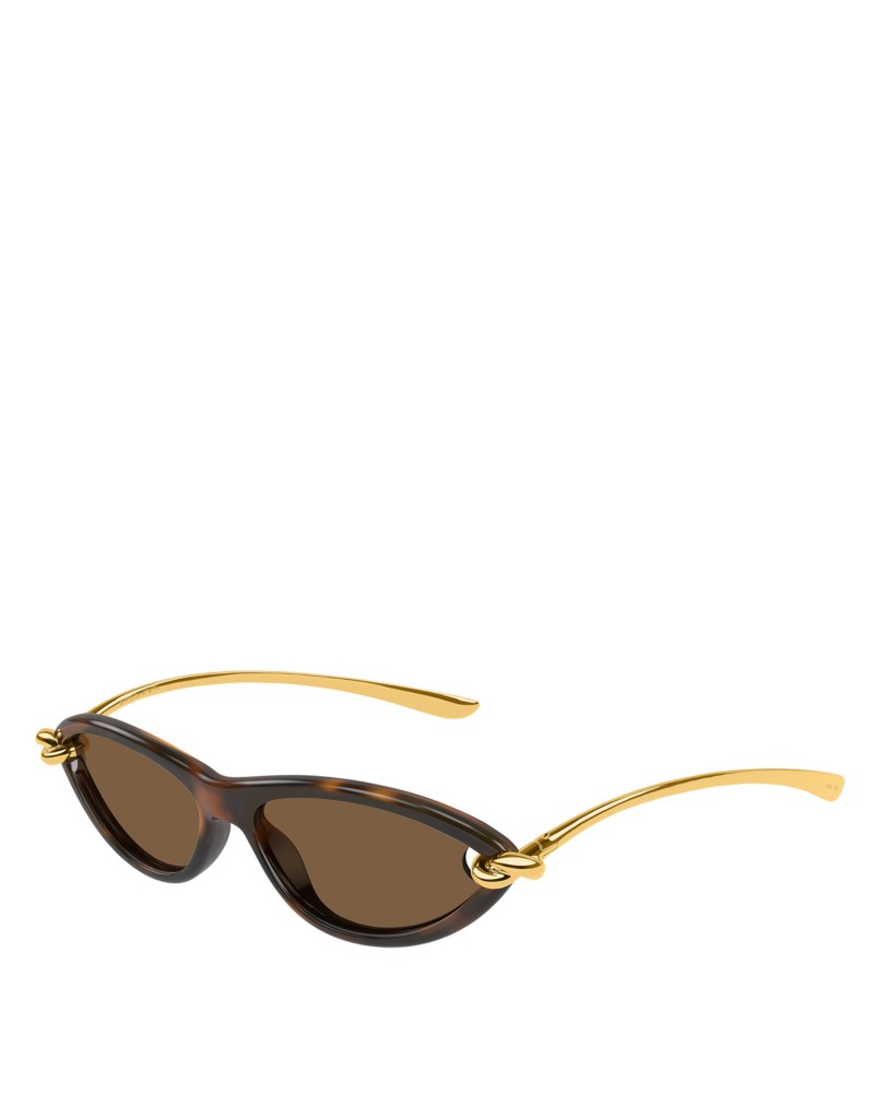 Bottega Veneta Knot Cat Eye Sunglasses, 56mm in Havana