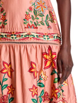 Pink Garden Delight Short Sleeve Maxi Dress