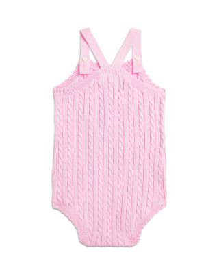 Ralph Lauren - Girls' Mini Cable Cotton Bubble Shortall - Baby