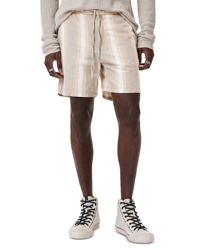 John Varvatos David Drawstring Shorts In Chalk