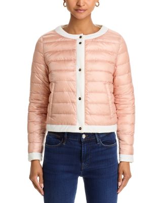 Matte Trim Quilted Short Jacket