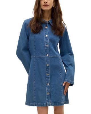 Vero Moda - Long Sleeve Denim Mini Dress