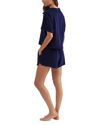 Terry Cloth Shirt & Short Cover Up Set