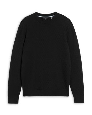 Textured Stitch Crewneck Sweater