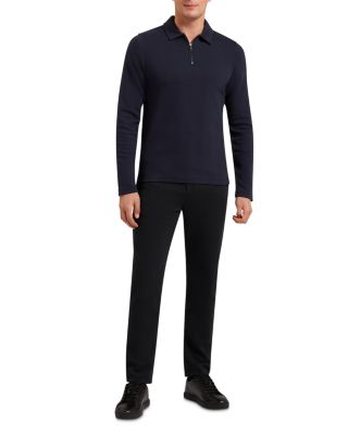 Kalend Textured Quarter Zip Polo Shirt