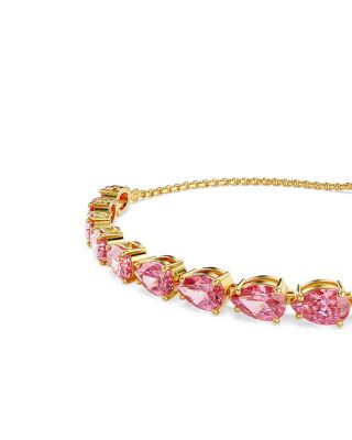 Matrix Crystal Pear Slider Tennis Bracelet