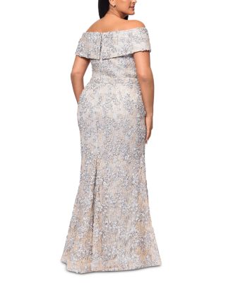 Off the Shoulder Embroidered Lace Dress 