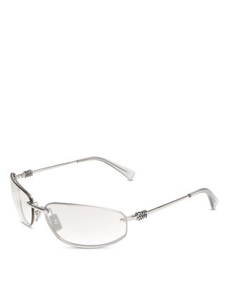 New Miu Miu Women Silver Sunglasses 69-15-130 MIU MIU MU A50S 1BC10K Silver Blue Mirror Women main image 4