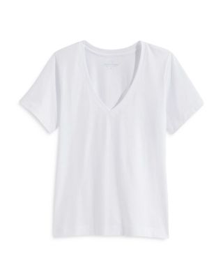 Striped V Neck Cotton Tee