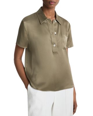 Silk Short Sleeve Polo Shirt