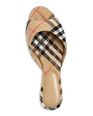 Women's Mews Check Slide Sandals 