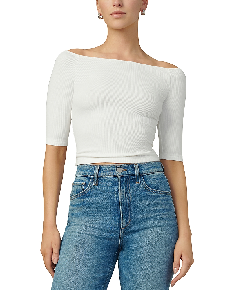 Joe's Jeans The Laur Off Shoulder Top In Ecru