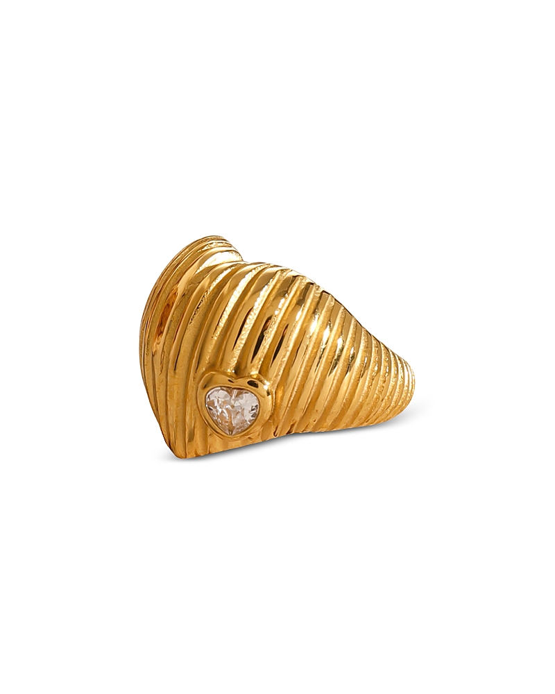 Aqua 8 Other Reasons Rigid Heart Ring - Exclusive