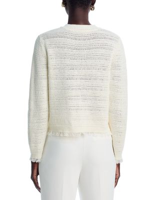 Taza Crewneck Cardigan Sweater