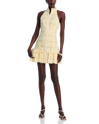 AQUA - Lace Mini Shirt Dress - Exclusive