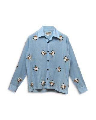 Kartik Research - Box Cotton Embroidered Floral Regular Fit Button Down Shirt