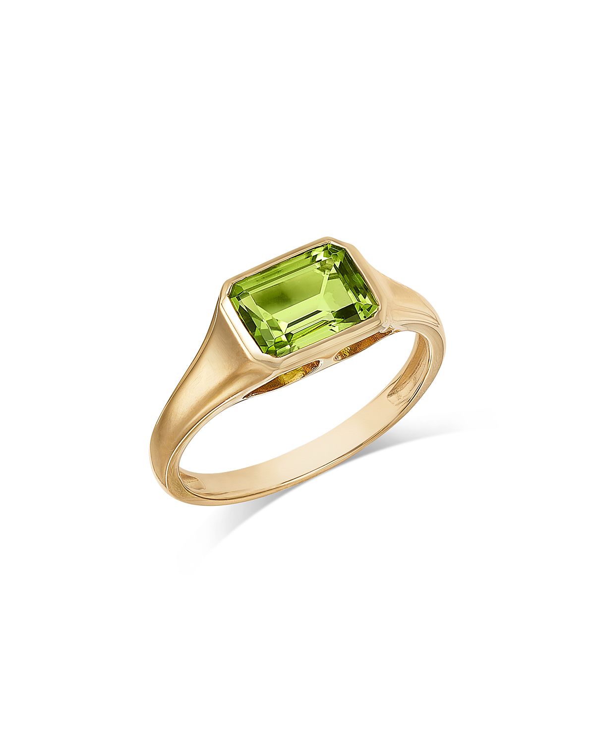 Bloomingdale's Fine Collection Peridot Emerald Cut Ring