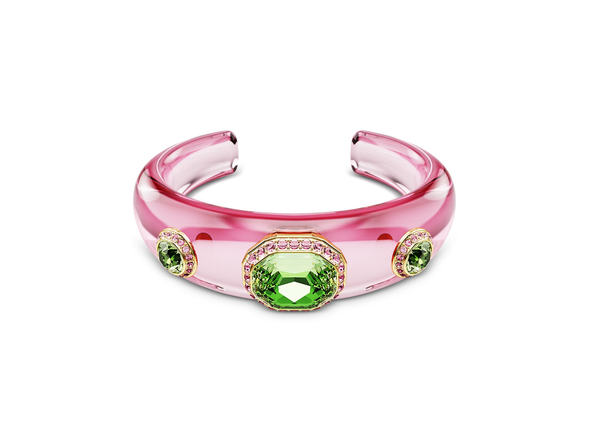 Dulcis Mixed Cut Multicolor Cuff Bracelet - Image 1