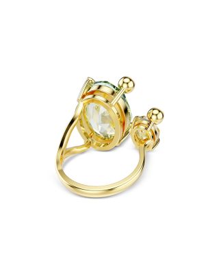 Gema Mixed Cut Multicolor Crystal Cuff Ring