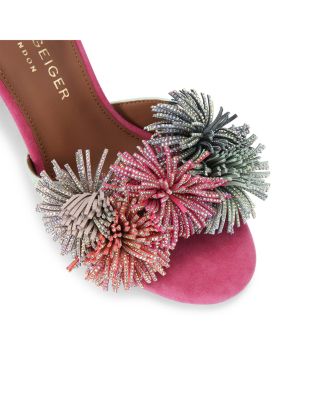Women&#39;s Pom Pom Ankle Strap Sandals