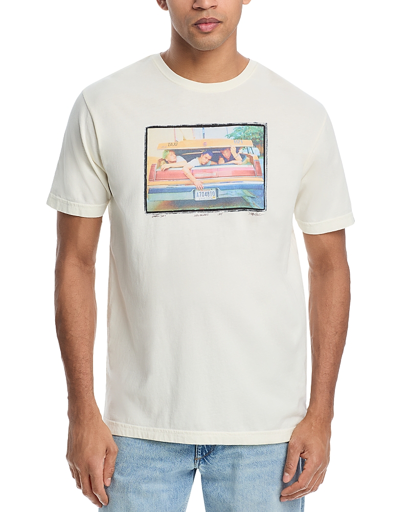 Clinch Collections Green Day Graphic Tee In Vintage White