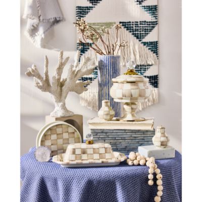 Mocha Check Napkin Holder