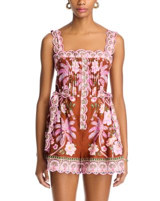 Palm Dream Pleated Romper