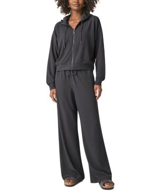 Splendid - Waffle Knit Scuba Zip Up Hoodie & Waffle Scuba Pants