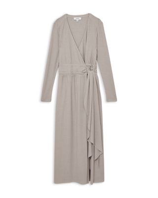 Wrap Tie Jersey Midi Dress