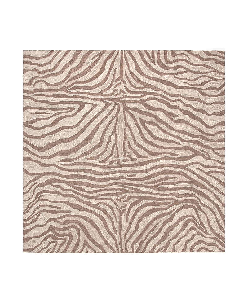 Liora Manne Ravella Zebra Square Area Rug, 8' X 8' In Brown