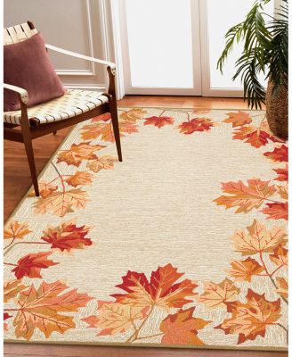 Liora Manne Ravella Falling Leaves Border Area Rug, 5' x 7'6"