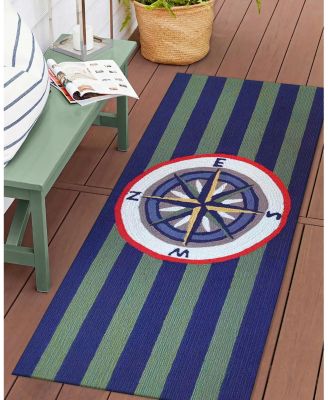 Liora Manne Frontporch Striped Compass Runner Area Rug, 2' x 5'