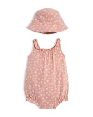 Girls' Slub Knit Romper & Hat Set, Baby - Exclusive